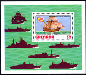 Grenada 1976 Ships souvenir sheet unmounted mint.