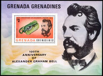 Grenada Grenadines 1977 Centenary of First Telephone Transmission souvenir sheet unmounted mint.