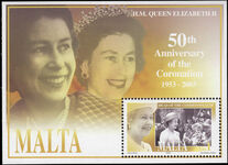 Malta 2003 Coronation Anniversary souvenir sheet unmounted mint.