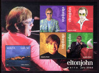 Malta 2003 Elton John souvenir sheet unmounted mint.