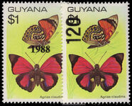 Guyana 1988 (July) butterflies unmounted mint.