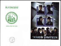 St Vincent 2003 X-Men Magneto souvenir sheet first day cover.
