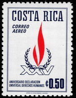Costa Rica 1974 Human Rights unmounted mint.