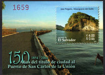 El Salvador 2005 Puerto de San Carlos de la Union souvenir sheet unmounted mint.