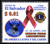 El Salvador 2008 Lions unmounted mint.
