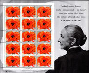USA 1996 Tenth Death Anniversary of Georgia O'Keeffe  sheetlet unmounted mint.