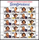 USA 1996 Song-writers sheetlet unmounted mint.