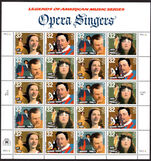 USA 1997 Opera Singers sheetlet unmounted mint.