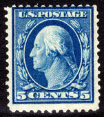 USA 1908-10 5c deep blue unmounted mint.