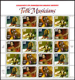 USA 1997 Folk Music sheetlet unmounted mint.