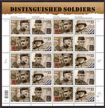 USA 2000 Distinguished Soldiers sheetlet unmounted mint.