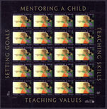 USA 2002 Mentoring a Child sheetlet unmounted mint.
