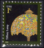USA 2002-14 1c Tiffany lamp perf 10 (2008 imprint) unmounted mint.