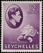 Seychelles 1938-49 12c reddish-violet tortoise lightly mounted mint.