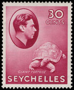 Seychelles 1938-49 30c carmine tortoise lightly mounted mint.