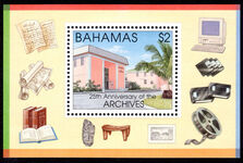 Bahamas 1996 25th Anniversary of Archives Department souvenir sheet unmounted mint.