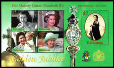 Bahamas 2002 Golden Jubilee souvenir sheet unmounted mint.