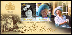 Bahamas 2002 Queen Mother souvenir sheet unmounted mint.