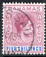 Bahamas 1938-52 5s red-purple and deep bright-blue fine used.