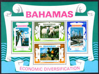 Bahamas 1975 Economic Diversification souvenir sheet unmounted mint.