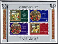 Bahamas 1975 Christmas souvenir sheet unmounted mint.