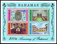 Bahamas 1979 250th Anniversary of Parliament souvenir sheet unmounted mint.