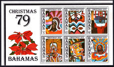 Bahamas 1979 Christmas souvenir sheet unmounted mint.