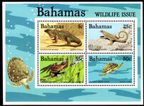 Bahamas 1984 Wildlife (4th series). Reptiles and Amphibians souvenir sheet unmounted mint.