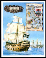Bahamas 1987 Pirates and Privateers of the Caribbean souvenir sheet unmounted mint.