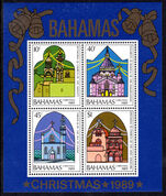 Bahamas 1989 Christmas. Churches of the Holy Land souvenir sheet unmounted mint.