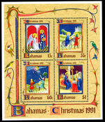 Bahamas 1991 Christmas souvenir sheet unmounted mint.