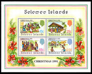 Solomon Islands 1991 Christmas souvenir sheet unmounted mint.