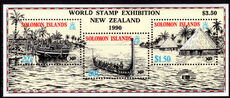 Solomon Islands 1988 New Zealand 1990 souvenir sheet unmounted mint.