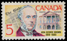 Canada 1968 150th Birth Anniversary of George Brown unmounted mint.