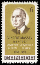 Canada 1969 Vincent Massey, First Canadian-born Governor-General unmounted mint.