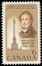 Canada 1969 Sir Isaac Brock unmounted mint.