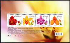 Canada 2007 Flowers (3rd series). Canadian Hybrid Orchids souvenir sheet unmounted mint.