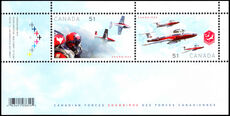 Canada 2006 35th Anniversary of Snowbirds Demonstration Team (431 Squadron) souvenir sheet unmounted mint.