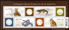 Canada 2006 Endangered Species (1st series) souvenir sheet unmounted mint.
