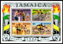 Jamaica 1988 Olympics souvenir sheet unmounted mint.