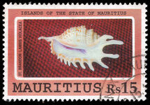 Mauritius 1991 15r Violet Spider Conch sea shell fine used.