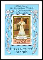Turks & Caicos Islands 1980 Queen Mother souvenir sheet unmounted mint.