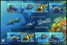 Vanuatu 2006 Endangered Species Giant Grouper souvenir sheet unmounted mint.