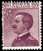 Italy 1926 20c purple fine mint original gum no thins.
