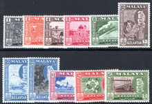 Kelantan 1957-63 set (missing 10c deep maroon) unmounted mint.