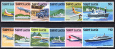 St Lucia 1980 Transport set unmounted mint.