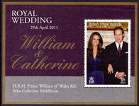 British Virgin Islands 2011 Royal Wedding souvenir sheet unmounted mint.
