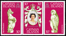 Cayman Islands 1978 Coronation Anniversary strip unmounted mint.