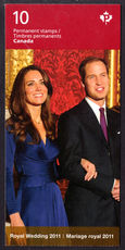 Canada 2011 Royal Wedding (59c) booklet unmounted mint.