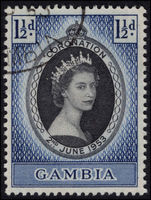 Gambia 1953 Coronation fine used.